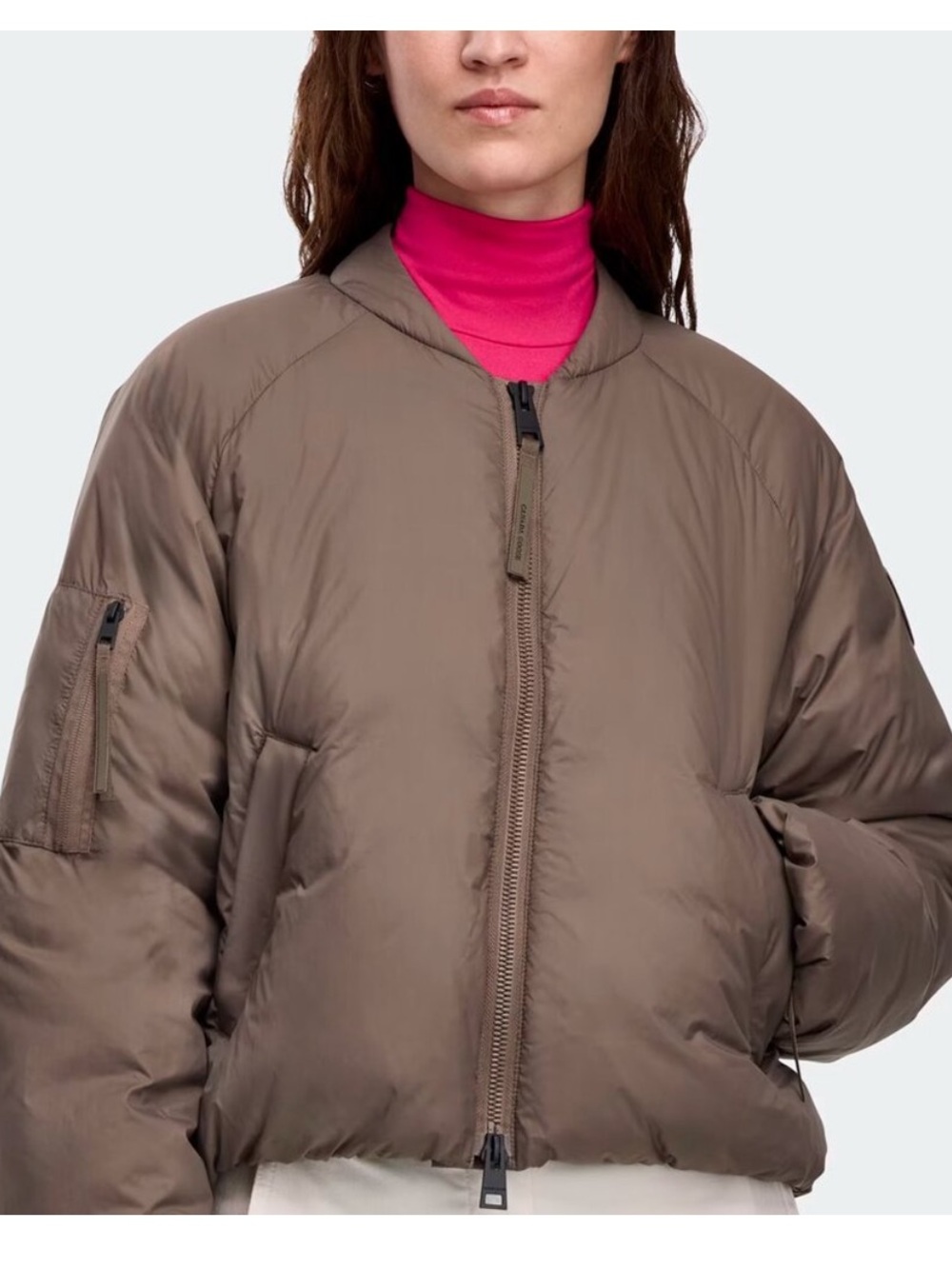 Canada Goose Womens  Elba Bomber Jacket, taupe/gray